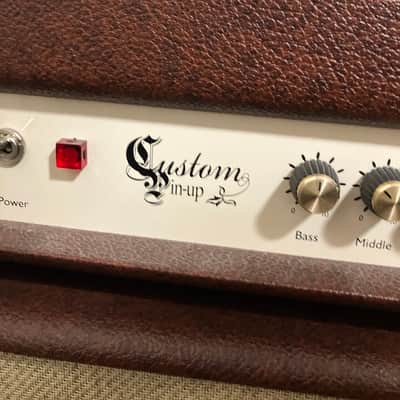 Marshall UK Class 5 Head Ltd Pinup Edition and 1x10 Cab Mini Stack 2009 - Brown image 2