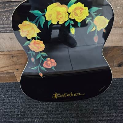 2007 Esteban Spanish Rosas Classical Electronic Acoustic Guitar - Floral image 12