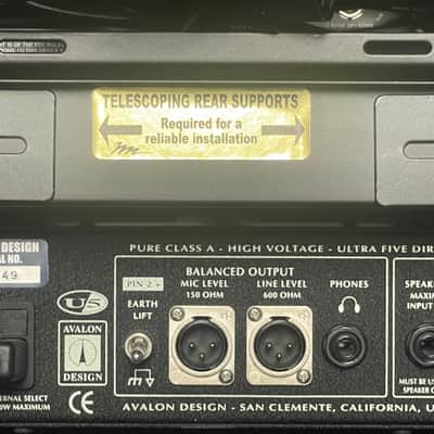 Avalon U5 Class A DI with OEM rack mounting brackets image 2