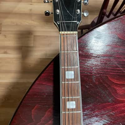 Vintage 1960s Teisco Silvertone Guitar 3 Pick Ups Guitar Mosrite Univox Shape Very Clean image 3