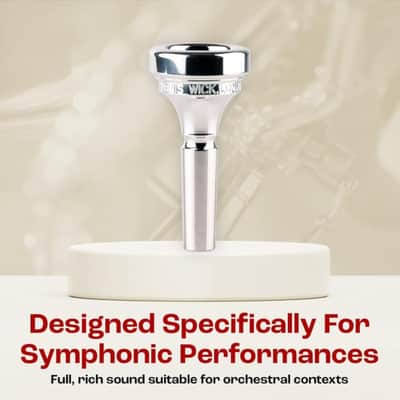 Denis Wick Classic Trombone Mouthpiece Silver Plated, 5880-12CS - V-Type Design for Balanced Tone & Smooth Response - Small Shank Fitting Trombone Accessory 24.7 x 6.5 x 6.1mm image 7