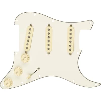 Fender Pre-Wired Strat Pickguard, Tex Mex SSS Parchment - Single Coil Pickup for Guitars image 1