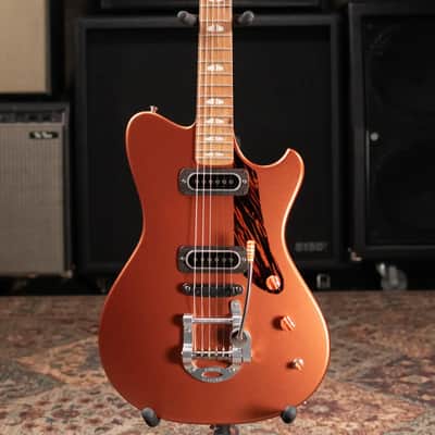 Powers Electric A-Type PF42 NAMM 2026 Hollow Body Electric Guitar - Byzantine Gold with Gig Bag image 3