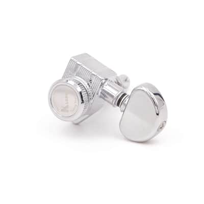Kluson 3x3 Revolution E-Mount 90deg 20:1 ratio Locking Tuners, Chrome KREL-3-C image 3
