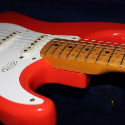 Fender Squier 57 RI Stratocaster, JV serial, 1983, Fiesta Red, MIJ image 3