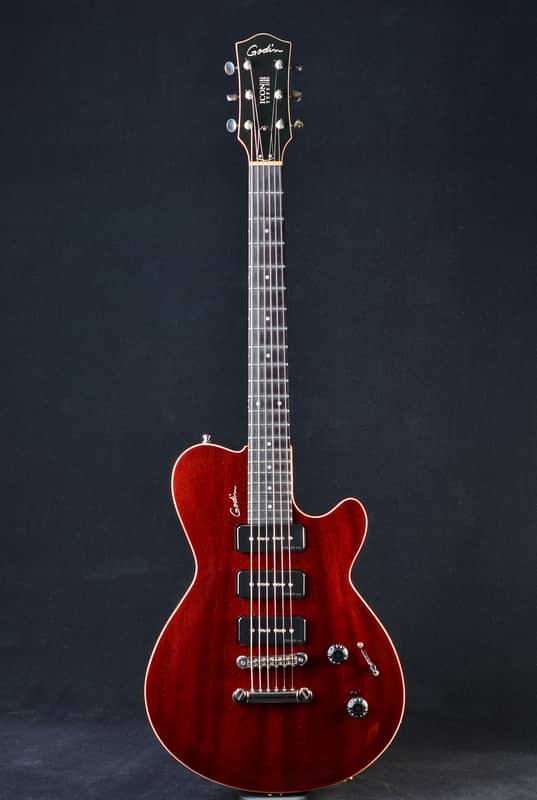 Godin  Icon Type 3 Lollar P90 Burgundy image 1