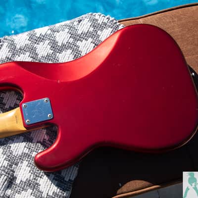 1991 Fender PB-62 '62 Precision Bass Reissue - Candy Apple Red - Made in Japan (FujiGen) Pro Set Up w Perfect Frets/Action/Intonation! image 19