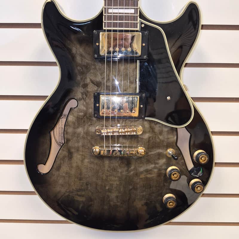 Ibanez AM93 TKS 5B-01 Trans Black Semi-Hollow Electric Guitar image 1