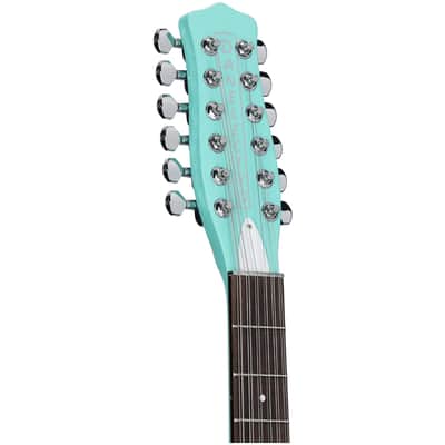 Danelectro 59 Electric Guitar, 12-String, Aqua image 7