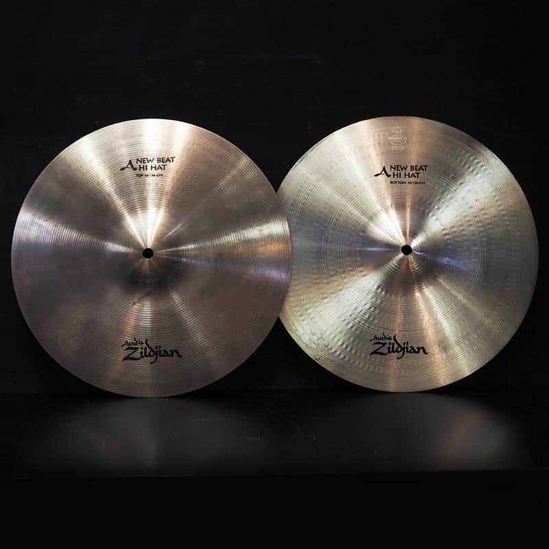Zildjian USED ​​90s A Zildjian New Beat HiHat 14 pair [Top:1114g/Bottom:1426g] image 1