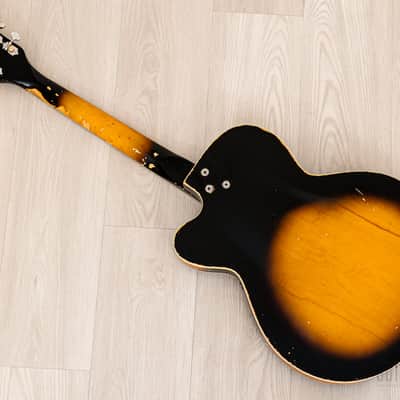 1960s Kay Swingmaster K763 Vintage Hollowbody Guitar w/ Kleenex Box Pickups, Case image 13