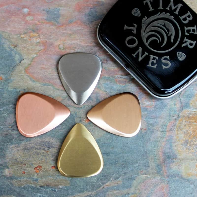 2024 Timber Tones Metal 351 Guitar Picks - Titanium, Copper, B...