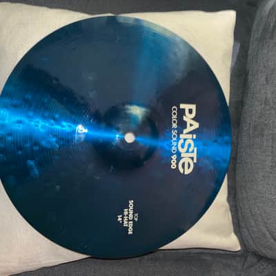 Paiste 14" Color Sound 900 Series Sound Edge Hi-Hat Cymbals (Pair) 2017 - Present - Blue image 4