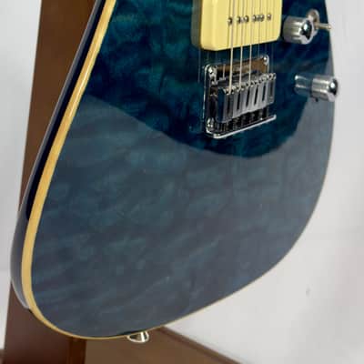 Tom Anderson Guitarworks Hollow Cobra 2000 - Deep Ocean Blue W/ Binding image 5