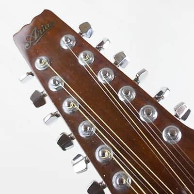 Aria AW 200T 1986 Natural 12-string Guitar Solid Top spruce +Pickup image 4