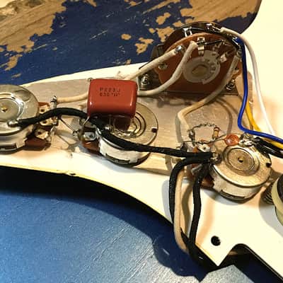 USA Relic Strat Style Electric Guitar Metallic Blue Nitro by Nate's Relic Guitars image 13