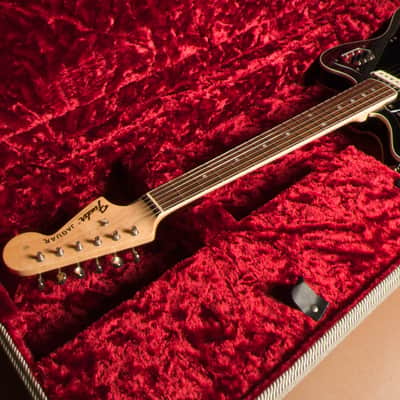 Fender FSR Thinline Jaguar 50th Anniversary 2012 Gloss Black MIJ w/ G&G Tweed Case image 10