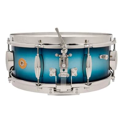 Slingerland Radio King Solid Maple Snare Drum 14x5.5 Blue & Silver Lacquer image 2