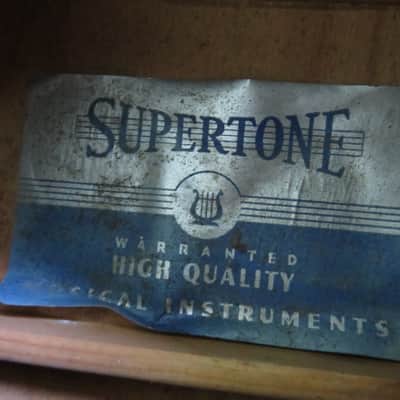 Vintage 1938-40 Supertone Lone Ranger Guitar Vibrant Graphics Rare Model Regal image 3
