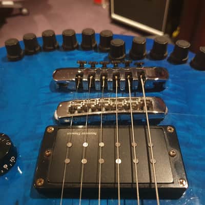 Crazy RARE Washburn USA Custom Shop AAA Quilt 10 Top Artist Guitar! 7 pickups & inputs! PRS style! image 5
