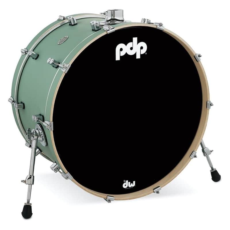 PDP Concept Maple 14X24 Bass Drum - Satin Seafoam image 1