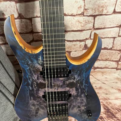 Mayones Hydra Elite 7 Trans Dirty Purple Blue Burst Satin image 4