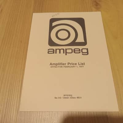 Vintage February 1977 Ampeg Amplifier Price List! Rare, Original Case Candy, Paperwork! image 1