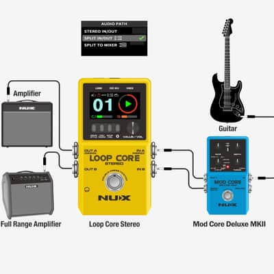 NuX Loop Core Stereo Looper Pedal Guitar Bass 2023 - Yellow. New! image 10