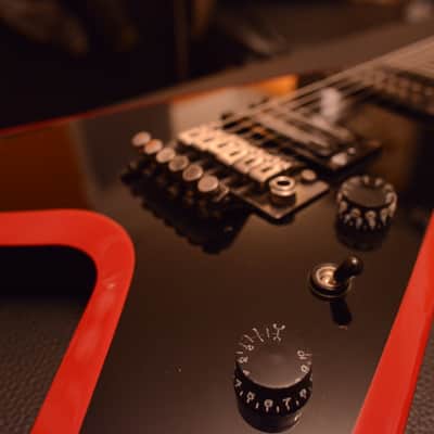 Dean Dimebag Darrell Razorback Flying V Pantera Signature Dime Guitar Black Red Bevels + Hard Case image 12