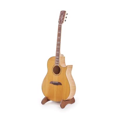 RockStand Wood A-Frame Stand - Acoustic Guitar & Bass - Dark Brown image 5