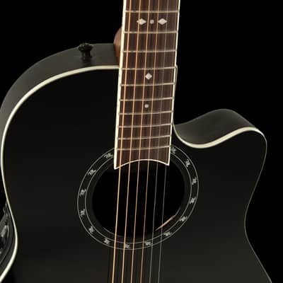Ovation 2771AX Pro Series Standard Balladeer Deep Contour Acoustic-Electric Guitar Black image 9