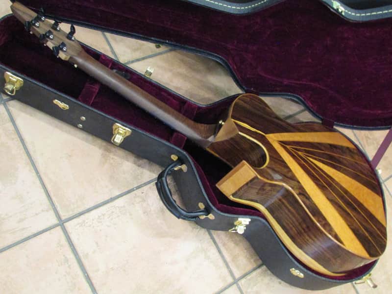 2012 K M Clark Custom A Wedge Cutaway Acoustic COCOBOLO Kevin Michael image 1