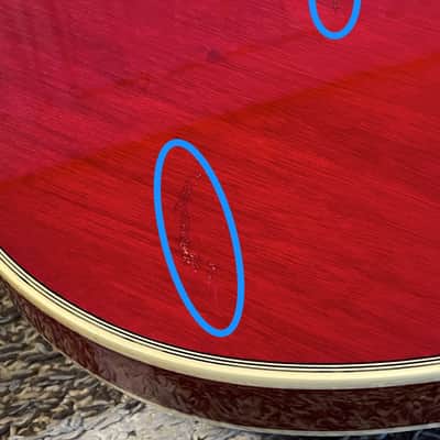 2000 Edwards/ESP E-LP-117 CTM MIJ MADE IN JAPAN Les Paul Custom/Supreme Type Burl Maple Top Abalone Binding See Thru Red image 16