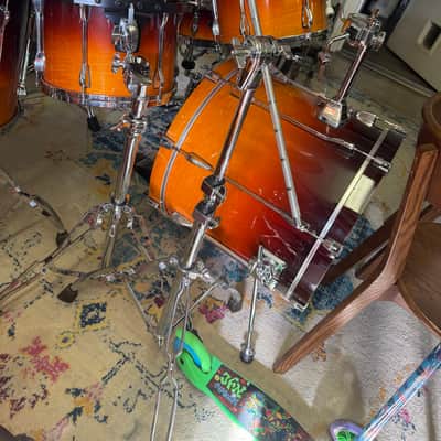 Tama Superstar 2000s - Sunset Fade w/1st chair throne, tama stands.  (no cymbals) image 10