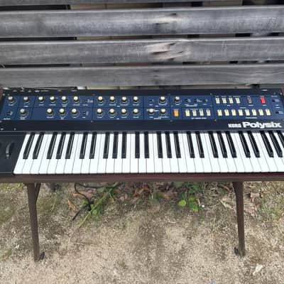 KORG polysix 6 voice polyphonic synthesizer 100% working serviced image 1