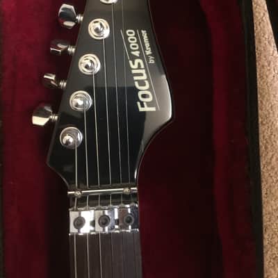 Kramer Focus 4000 1983 Floyd Rose guitar black gloss with case - ESP image 2