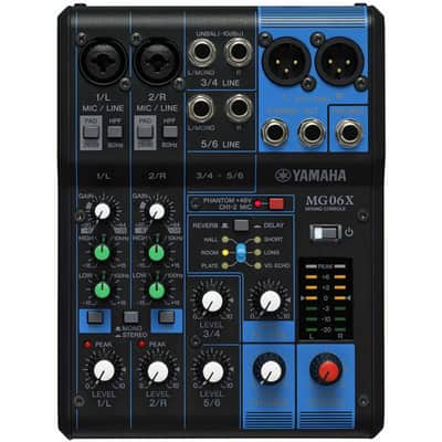 Yamaha MG06X 6-Channel Compact SPX Phantom Power Built-In Digital Effects Mixer image 1