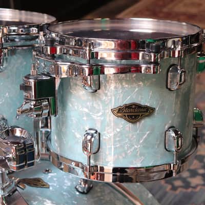 Tama 4pc Starclassic Birch/Walnut Drum Kit Shell Pack Ice Blue Pearl image 3