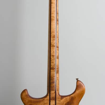 Tobias  Hand Made Prototype Solid Body Electric Bass Guitar (1977), black gig bag case. image 9