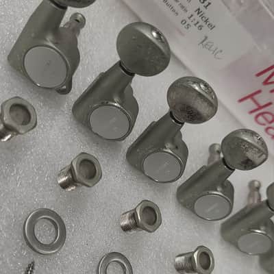 Aged Relic Nickel Gotoh SG381-05 6 in Line Tuners Tuning Machines image 2