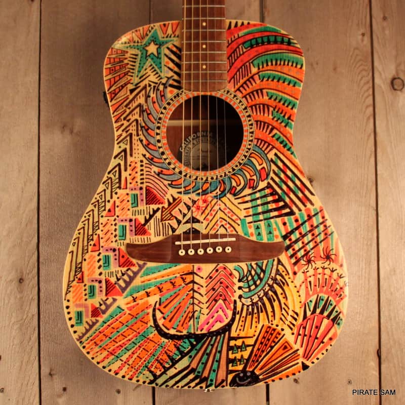 Fender California Malibu Custom Art Guitar Player w/gig bag image 1