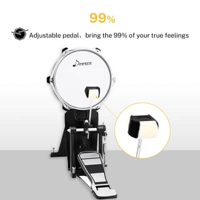 Donner DED-200 Electric Drum Set Electronic Drum Kit with 225 Sounds, More Stable Iron Metal Support image 5