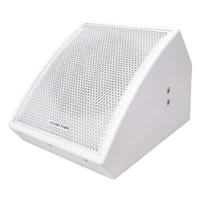 CARME-U10MW | CARME Series 10" Coaxial Passive 2-way Professional PA DJ Stage Monitor Speaker, White with U Mounting Bracket, for Surface-Mount, Installation, Live Sound, Bar, Church image 3
