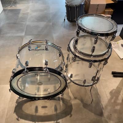Ludwig Vistalite 22/13/16 Clear 1976 image 5