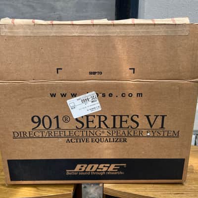 Vintage MCM Bose 901 Series VI Direct/Reflecting Speakers w/ Active EQ & Chrome Tulip Stands – Tested, Audiophile Set (Ask About Shipping) image 3