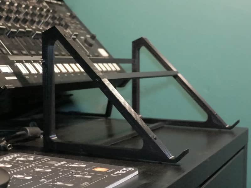 Large 45° Desktop Studio Stand for Tabletop Synth Drum Machine Mixer w/ Triple Strut Braces image 1