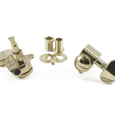 Genuine Grover 502N Roto-Grip Locking Rotomatic 3x3 tuners, Nickel image 1
