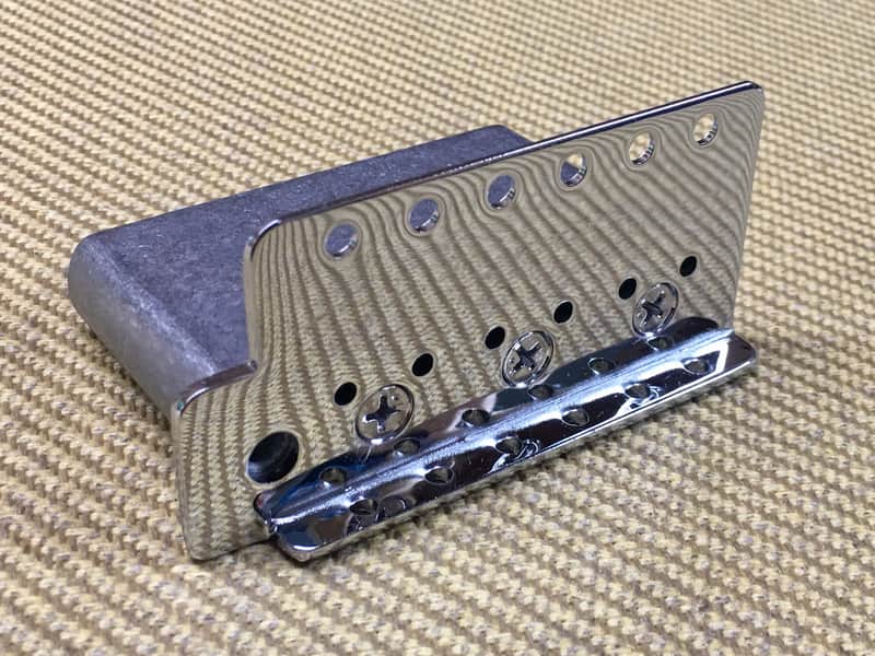 Left Handed Fender Stratocaster 2 1/16" Spacing Tremolo Bridge Block And Plate image 1
