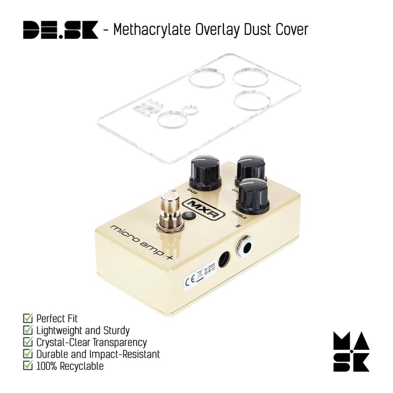 Protective Methacrylate Overlay Dust Cover for MXR Micro Amp + image 1