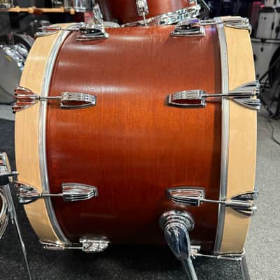 Ludwig Legacy Mahogany 3-Piece FAB 13/16/22 Drum Kit Set in Vintage Mahogany with Satin Natural Hoops image 10